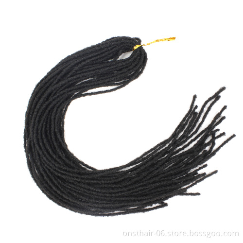 Onst dread locks Afro pre loop  Box Braids 20 Inch 64 strands Synthetic Hair for Women dreadlock Locs extensions Crochet Hair